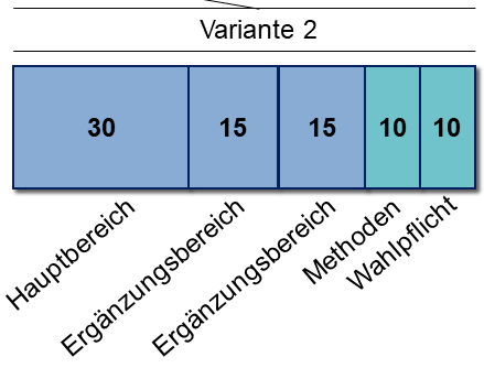 Variante 2: Haupt-, Vertiefungs-, sowie Ergänzungsbereich
